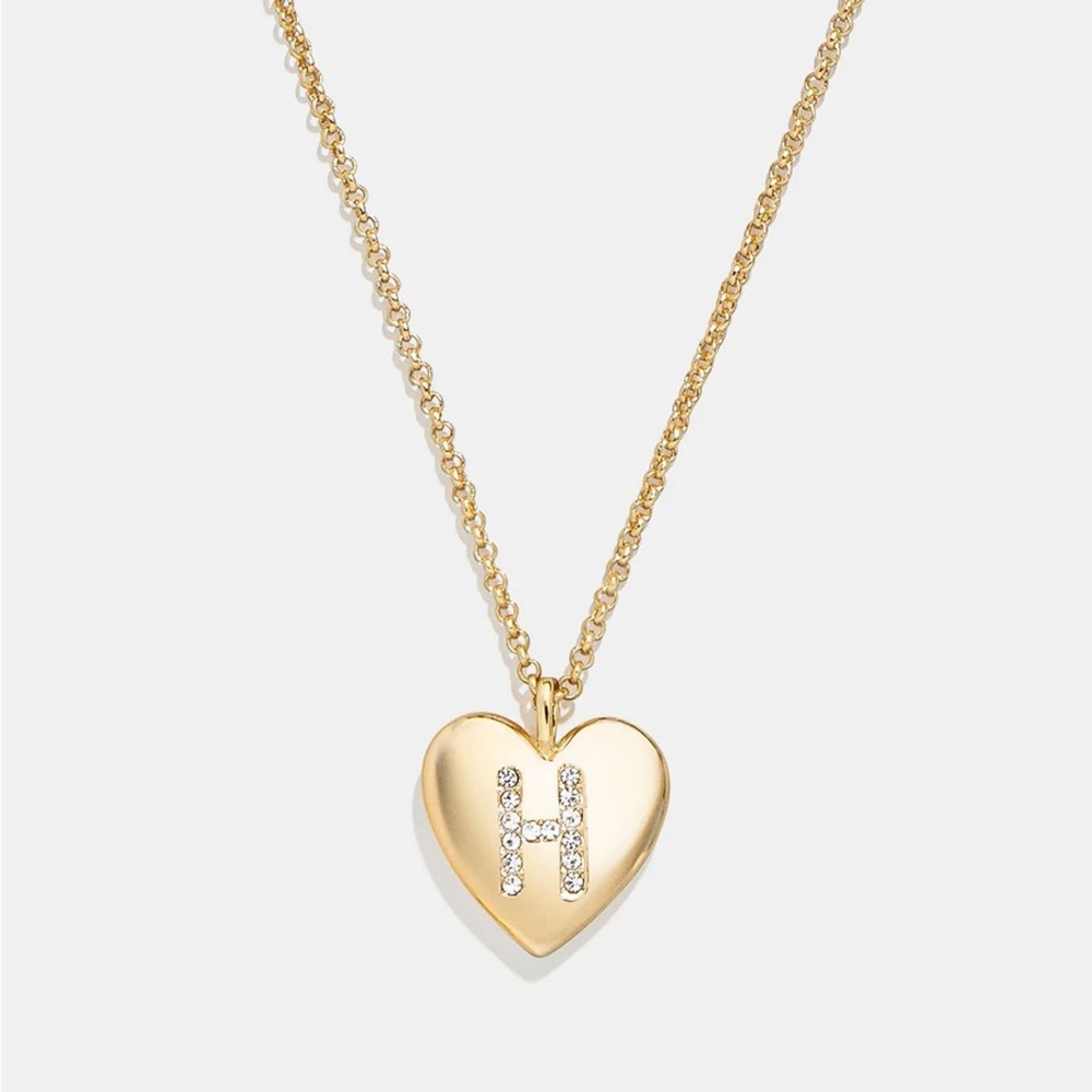 BaubleBar Little Loves Kids’ initial heart necklace letter H